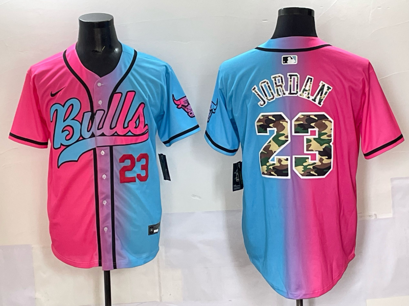 Men Chicago Bulls Nike #23 Jordan Blue pink NBA 2025 Jersey style 016